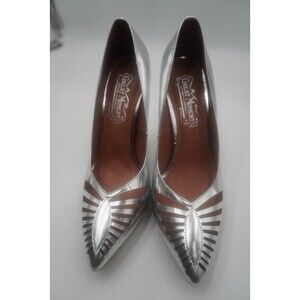 Jeffrey Campbell Venting Silver Dressy Metallic Pointed-Toe Stiletto Pumps 7.5